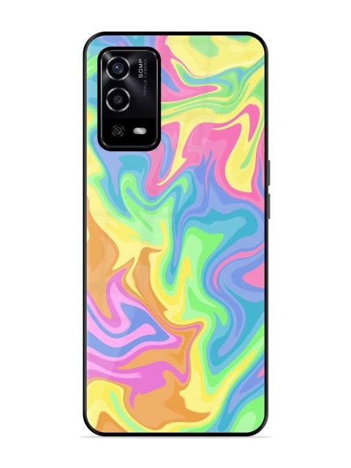 Whimsical Swirl Glossy Soft Edge Case for Oppo A55 Chachhi