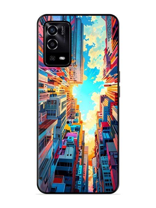 Skyward City Glossy Soft Edge Case for Oppo A55 Chachhi