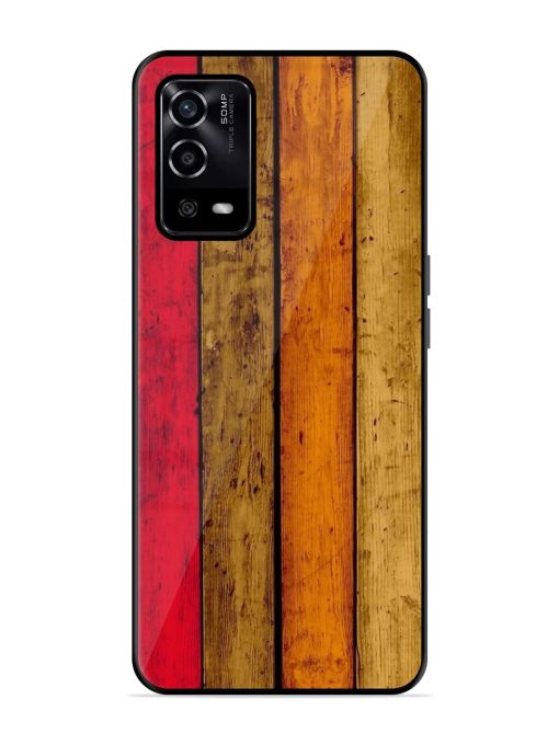 Colorful Woodgrain Glossy Soft Edge Case for Oppo A55 Chachhi