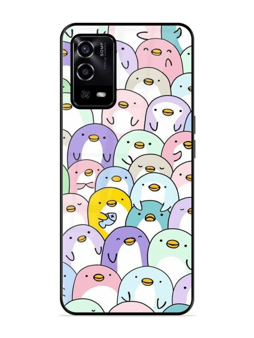 Penguin Party Glossy Soft Edge Case for Oppo A55 Chachhi