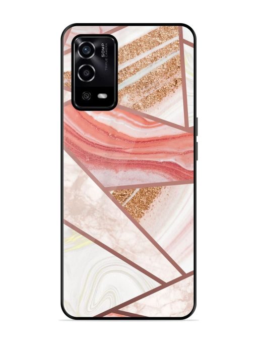 Rosy Mosaic Glossy Soft Edge Case for Oppo A55 Chachhi