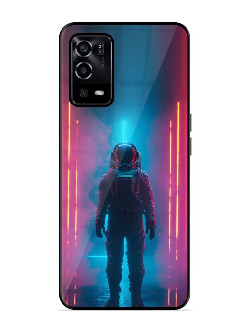 Neon Astronaut Glossy Soft Edge Case for Oppo A55 Chachhi