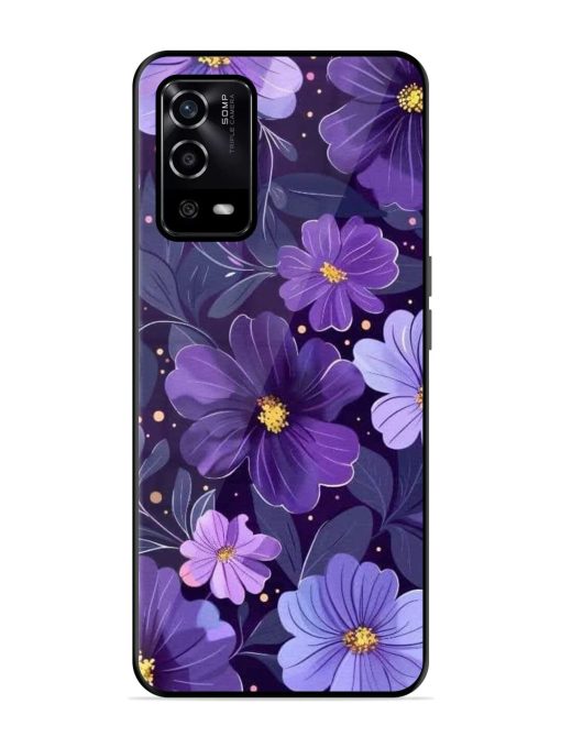 Purple Paradise Glossy Soft Edge Case for Oppo A55 Chachhi