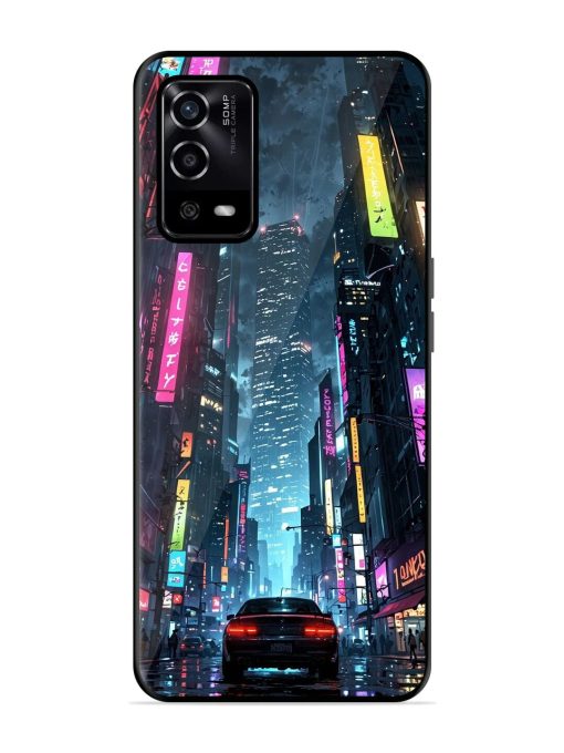 Neon Nightscape Glossy Soft Edge Case for Oppo A55 Chachhi