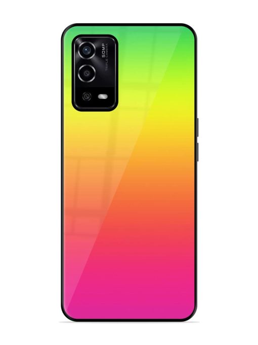 Rainbow Gradient Glossy Soft Edge Case for Oppo A55 Chachhi