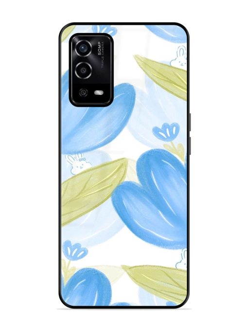 Bunny'S Blue Garden Glossy Soft Edge Case for Oppo A55 Chachhi