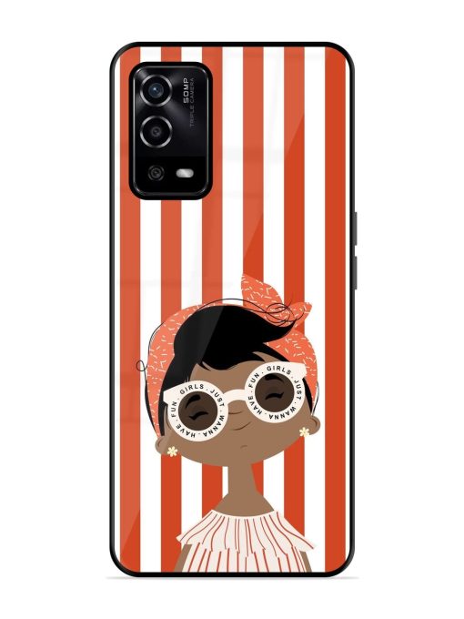 Girls Just Wanna Have Fun Glossy Soft Edge Case for Oppo A55 Chachhi