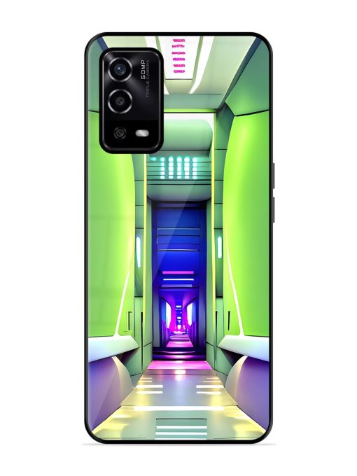 Neon Corridor Glossy Soft Edge Case for Oppo A55 Chachhi