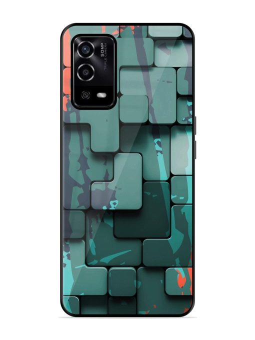 Abstract Geometric Mosaic Glossy Soft Edge Case for Oppo A55 Chachhi