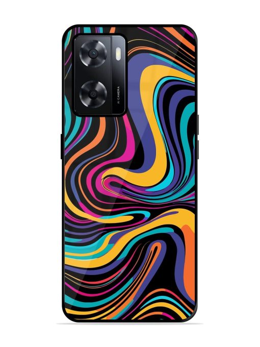 Psychedelic Swirl Glossy Soft Edge Case for Oppo A57 (4G) Chachhi