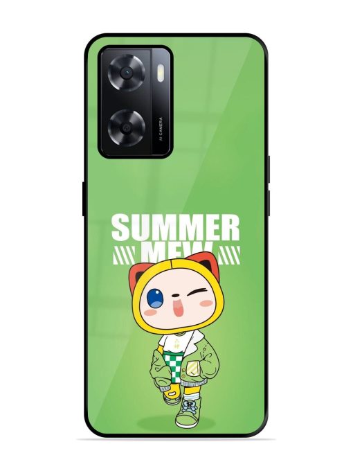 Purrfect Summer Glossy Soft Edge Case for Oppo A57 (4G) Chachhi