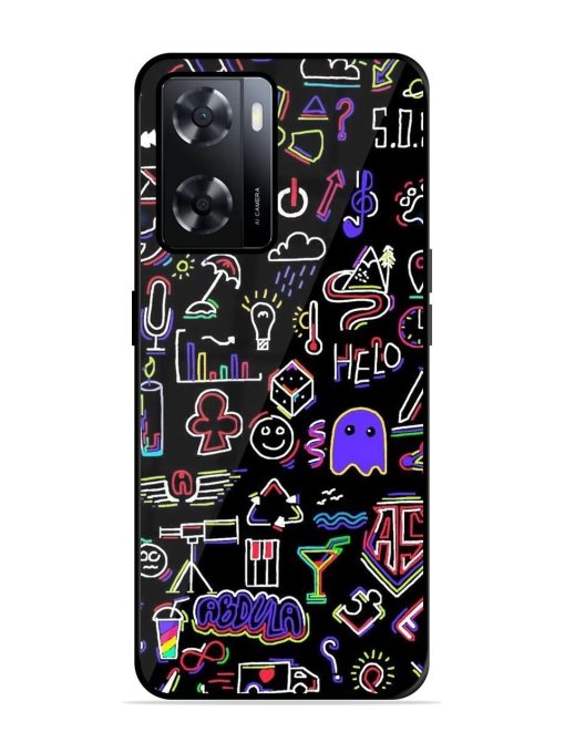 Neon Doodle Glossy Soft Edge Case for Oppo A57 (4G) Chachhi