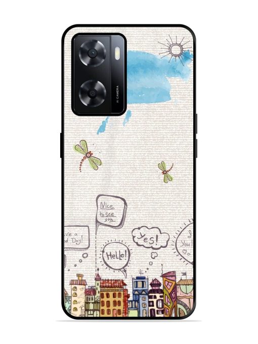 Doodle City Glossy Soft Edge Case for Oppo A57 (4G)