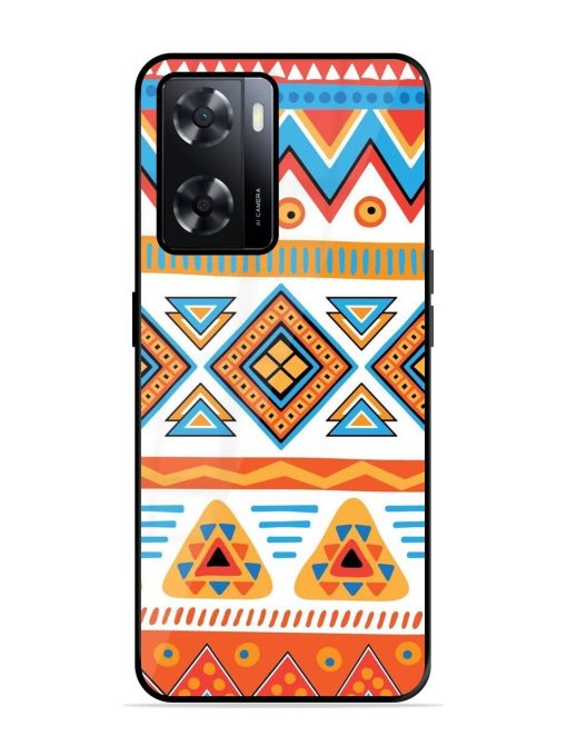 Vibrant Tribal Pattern Glossy Soft Edge Case for Oppo A57 (4G) Chachhi