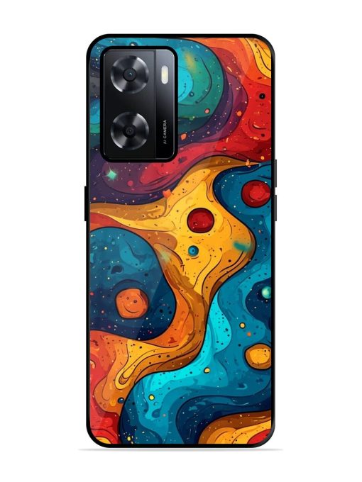 Cosmic Swirl Glossy Soft Edge Case for Oppo A57 (4G) Chachhi