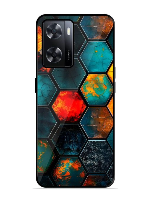 Hexagon Hive Glossy Soft Edge Case for Oppo A57 (4G) Chachhi