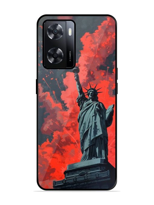 Lady Liberty'S Firework Finale Glossy Soft Edge Case for Oppo A57 (4G) Chachhi