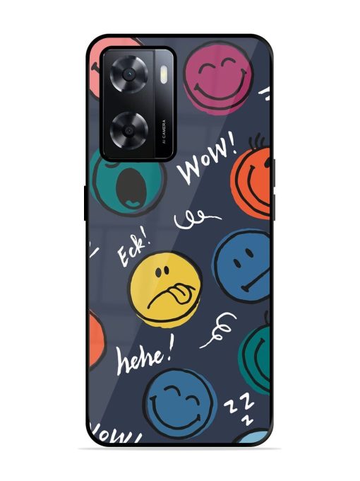 Emoticon Parade Glossy Soft Edge Case for Oppo A57 (4G) Chachhi