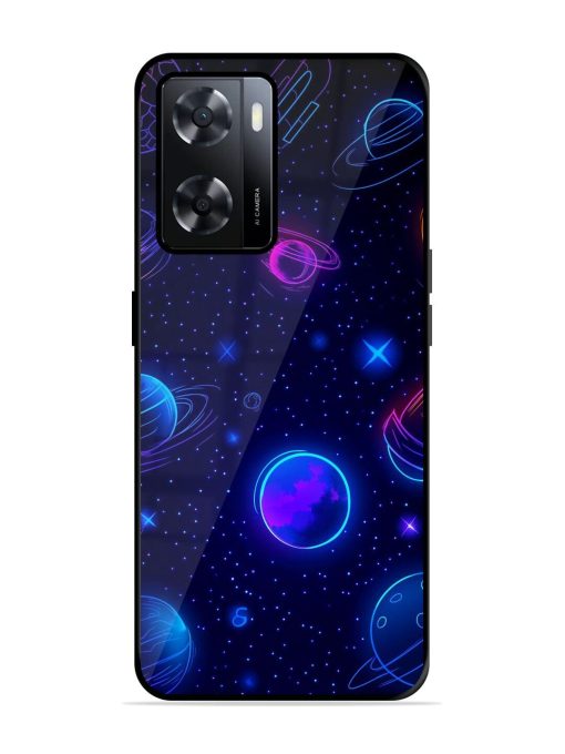 Neon Cosmos Glossy Soft Edge Case for Oppo A57 (4G) Chachhi