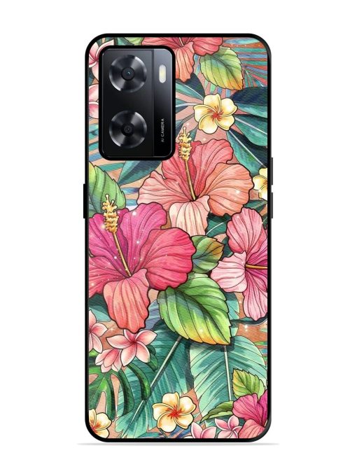 Tropical Tapestry Glossy Soft Edge Case for Oppo A57 (4G) Chachhi