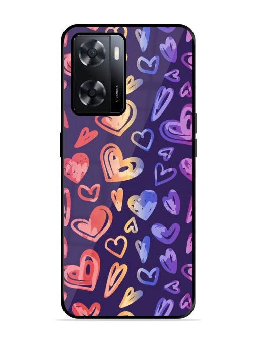 Rainbow Hearts Glossy Soft Edge Case for Oppo A57 (4G) Chachhi