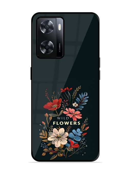 Dark Floral Glossy Soft Edge Case for Oppo A57 (4G)