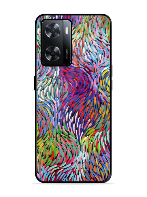 Vibrant Waves Glossy Soft Edge Case for Oppo A57 (4G) Chachhi