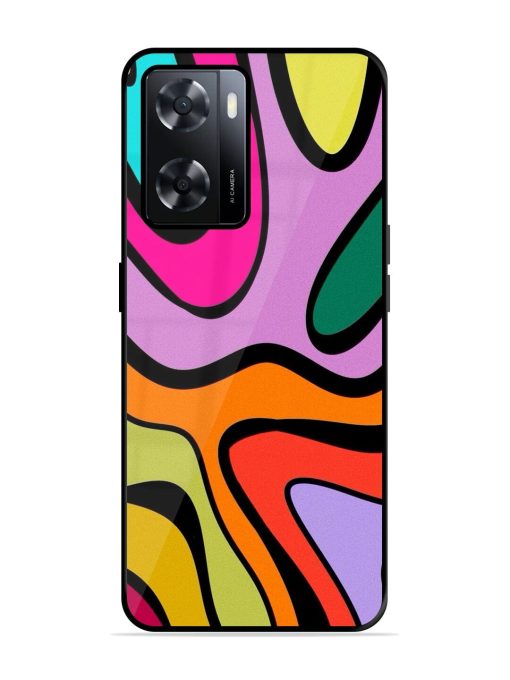 Groovy Swirls Glossy Soft Edge Case for Oppo A57 (4G) Chachhi