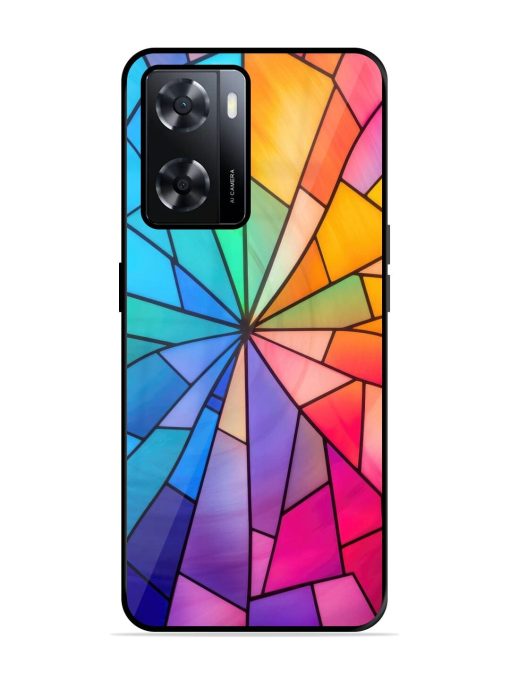 Stained Glass Kaleidoscope Of Colors Glossy Soft Edge Case for Oppo A57 (4G) Chachhi