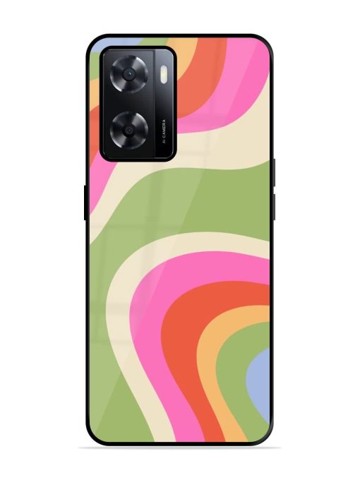 Wavy Rainbow Wonderland Glossy Soft Edge Case for Oppo A57 (4G) Chachhi