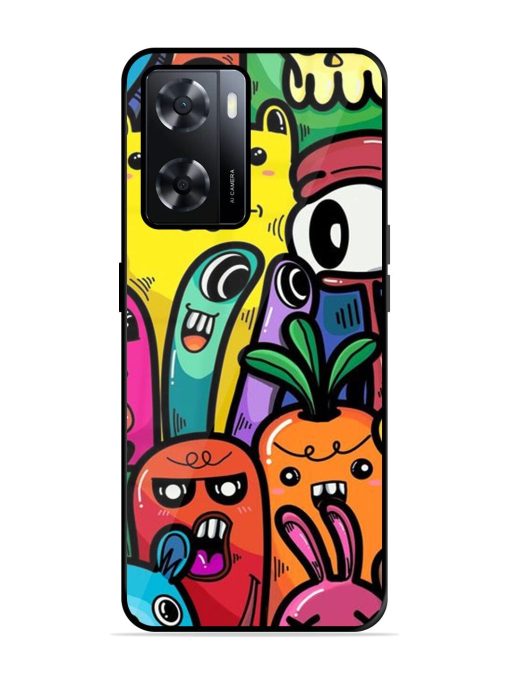 Whimsical Doodle Chaos Glossy Soft Edge Case for Oppo A57 (4G) Chachhi