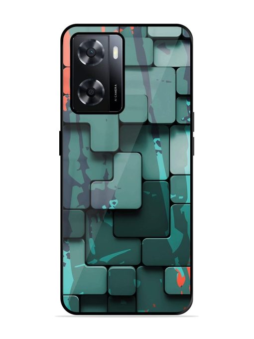 Abstract Geometric Mosaic Glossy Soft Edge Case for Oppo A57 (4G)