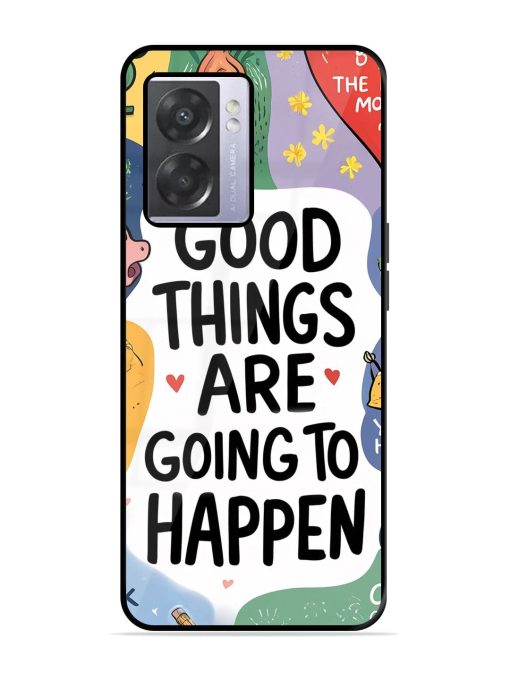 Uplifting Scribbles Glossy Soft Edge Case for Oppo A57 (5G) Chachhi