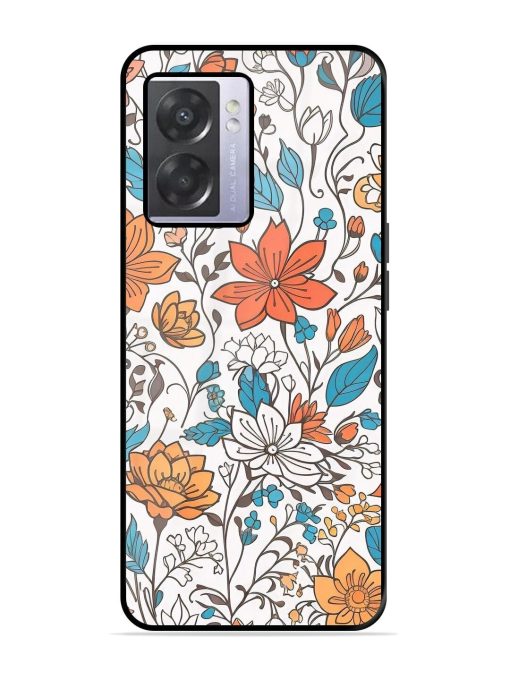 Floral Symphony Glossy Soft Edge Case for Oppo A57 (5G)