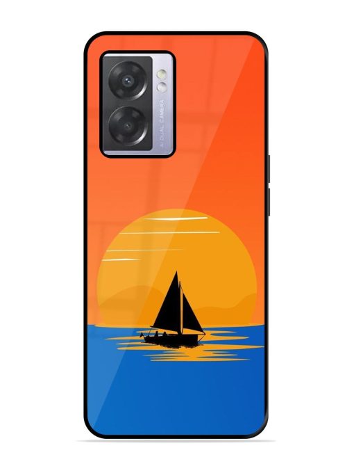 Sunset Sail Glossy Soft Edge Case for Oppo A57 (5G) Chachhi