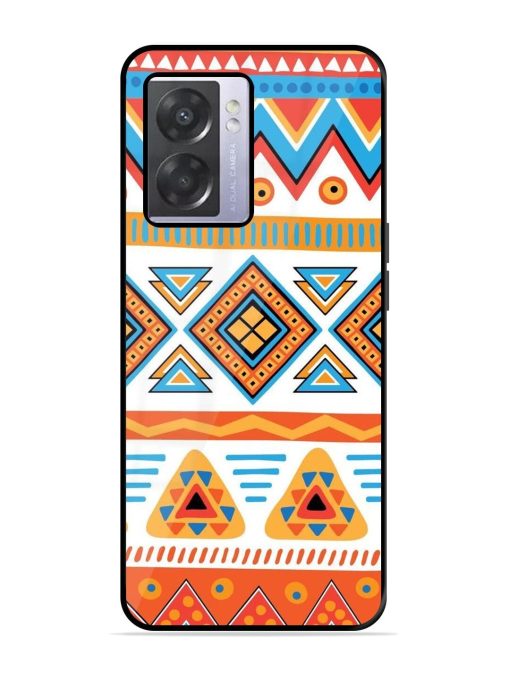 Vibrant Tribal Pattern Glossy Soft Edge Case for Oppo A57 (5G)