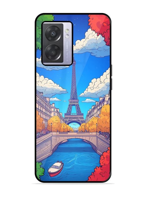 Parisian Panorama Glossy Soft Edge Case for Oppo A57 (5G) Chachhi