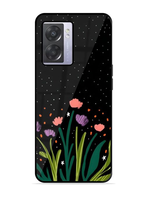 Midnight Bloom Glossy Soft Edge Case for Oppo A57 (5G) Chachhi