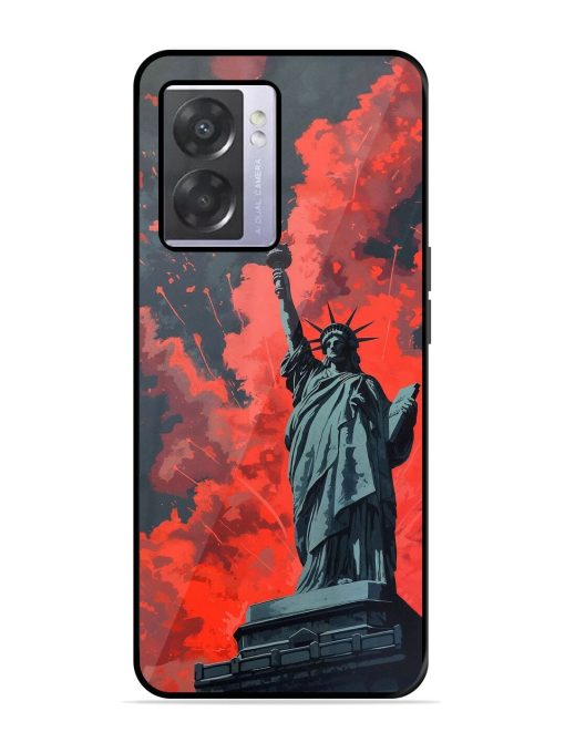 Lady Liberty'S Firework Finale Glossy Soft Edge Case for Oppo A57 (5G) Chachhi