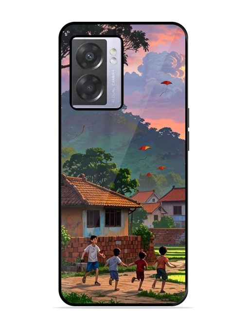 Sunset Play Glossy Soft Edge Case for Oppo A57 (5G) Chachhi