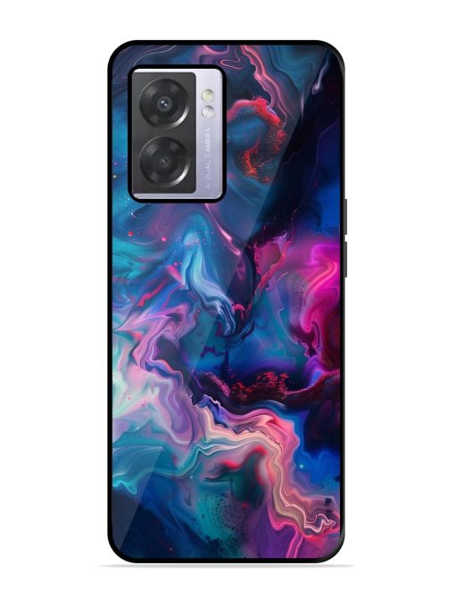 Cosmic Swirl Glossy Soft Edge Case for Oppo A57 (5G) Chachhi