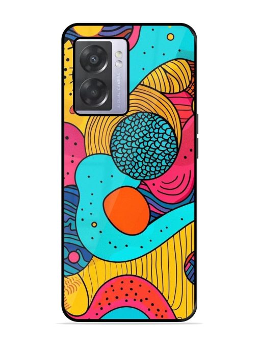 Psychedelic Patterns Glossy Soft Edge Case for Oppo A57 (5G) Chachhi