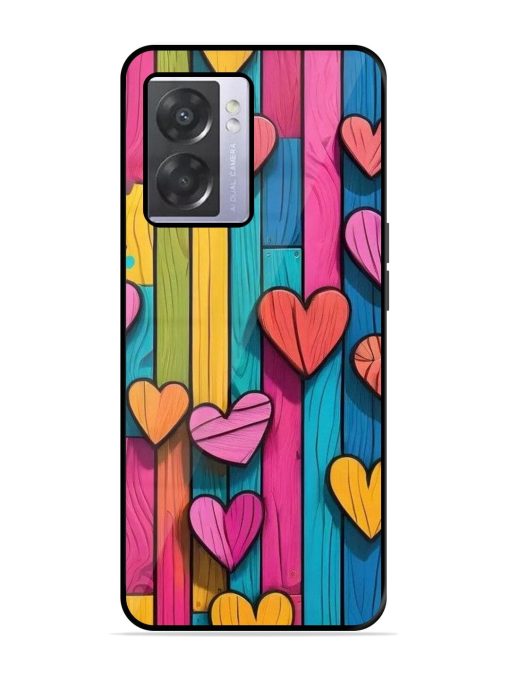 Rainbow Of Hearts Glossy Soft Edge Case for Oppo A57 (5G) Chachhi