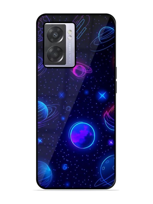 Neon Cosmos Glossy Soft Edge Case for Oppo A57 (5G) Chachhi