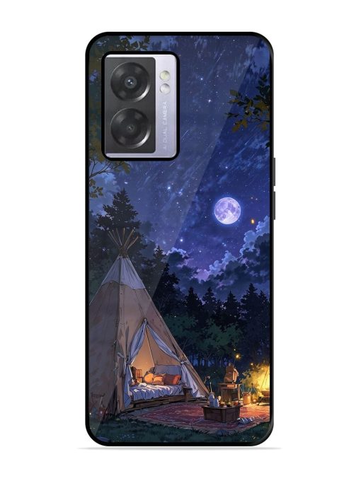 Moonlight Camping Glossy Soft Edge Case for Oppo A57 (5G) Chachhi