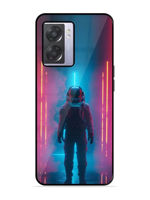 Neon Astronaut Glossy Soft Edge Case for Oppo A57 (5G) Chachhi