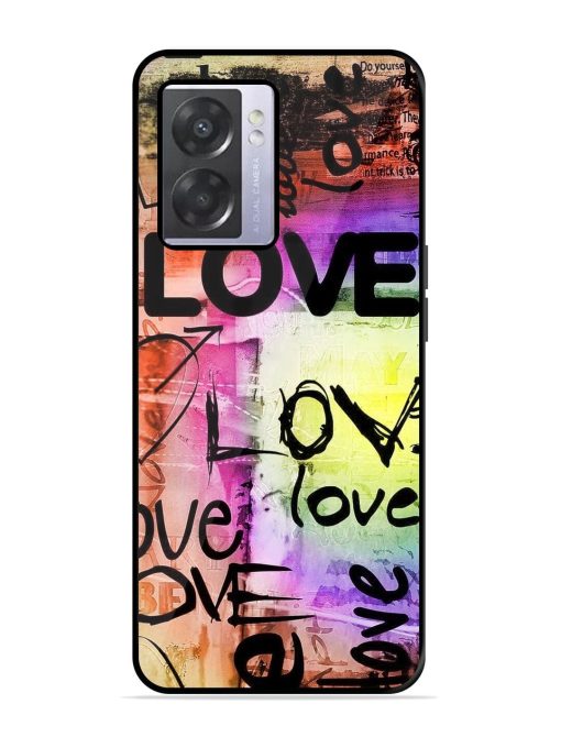 Love Graffiti Glossy Soft Edge Case for Oppo A57 (5G) Chachhi