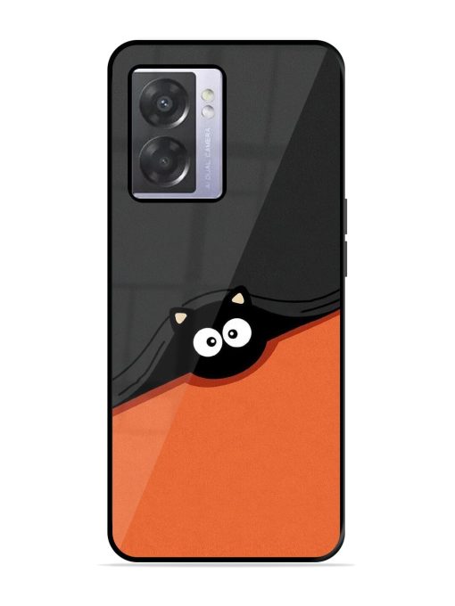 Peek-A-Boo Kitty Glossy Soft Edge Case for Oppo A57 (5G) Chachhi