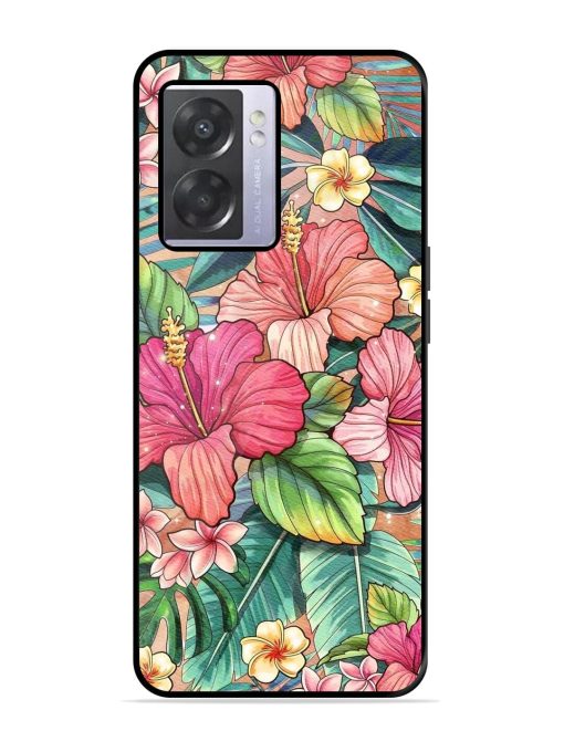 Tropical Tapestry Glossy Soft Edge Case for Oppo A57 (5G) Chachhi