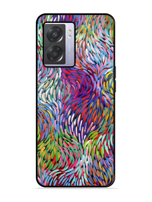 Vibrant Waves Glossy Soft Edge Case for Oppo A57 (5G) Chachhi